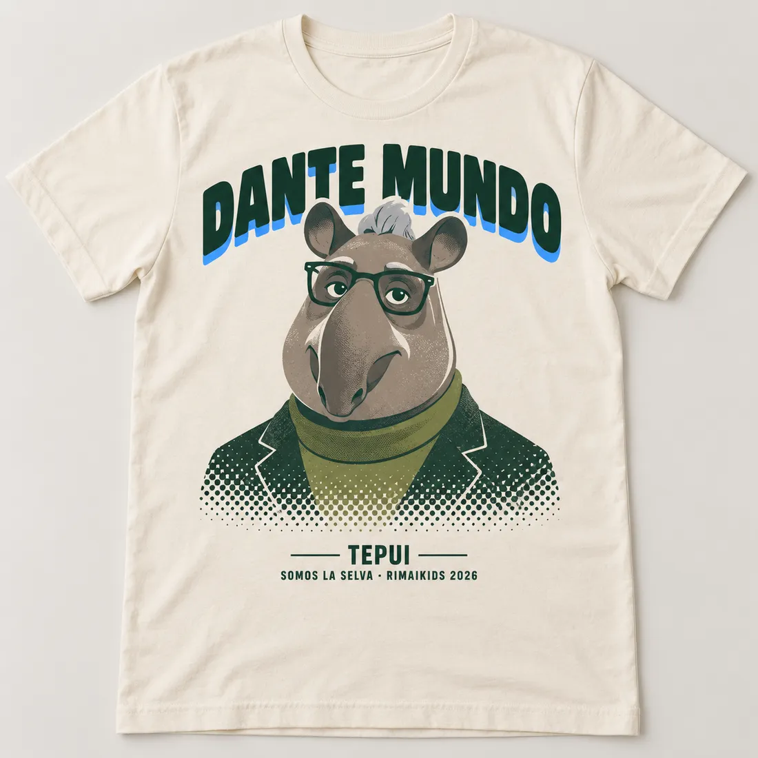 Camiseta natural de Dante Mundo, de la colección Somos la Selva
