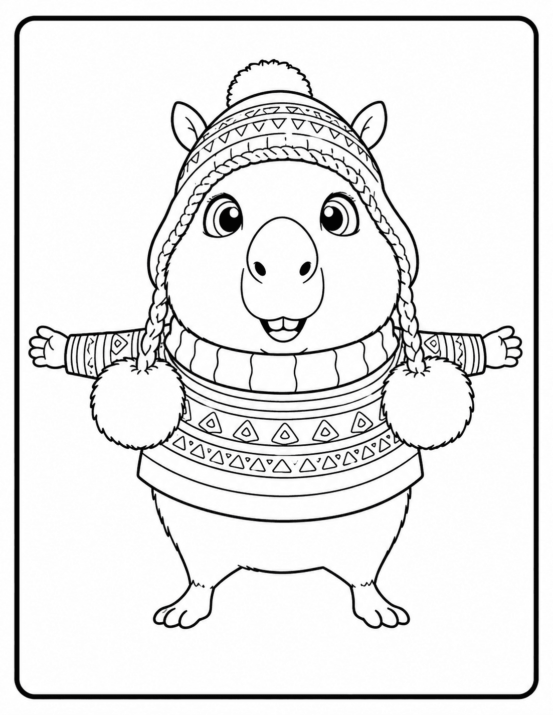 Dibujo para colorear de Capibara