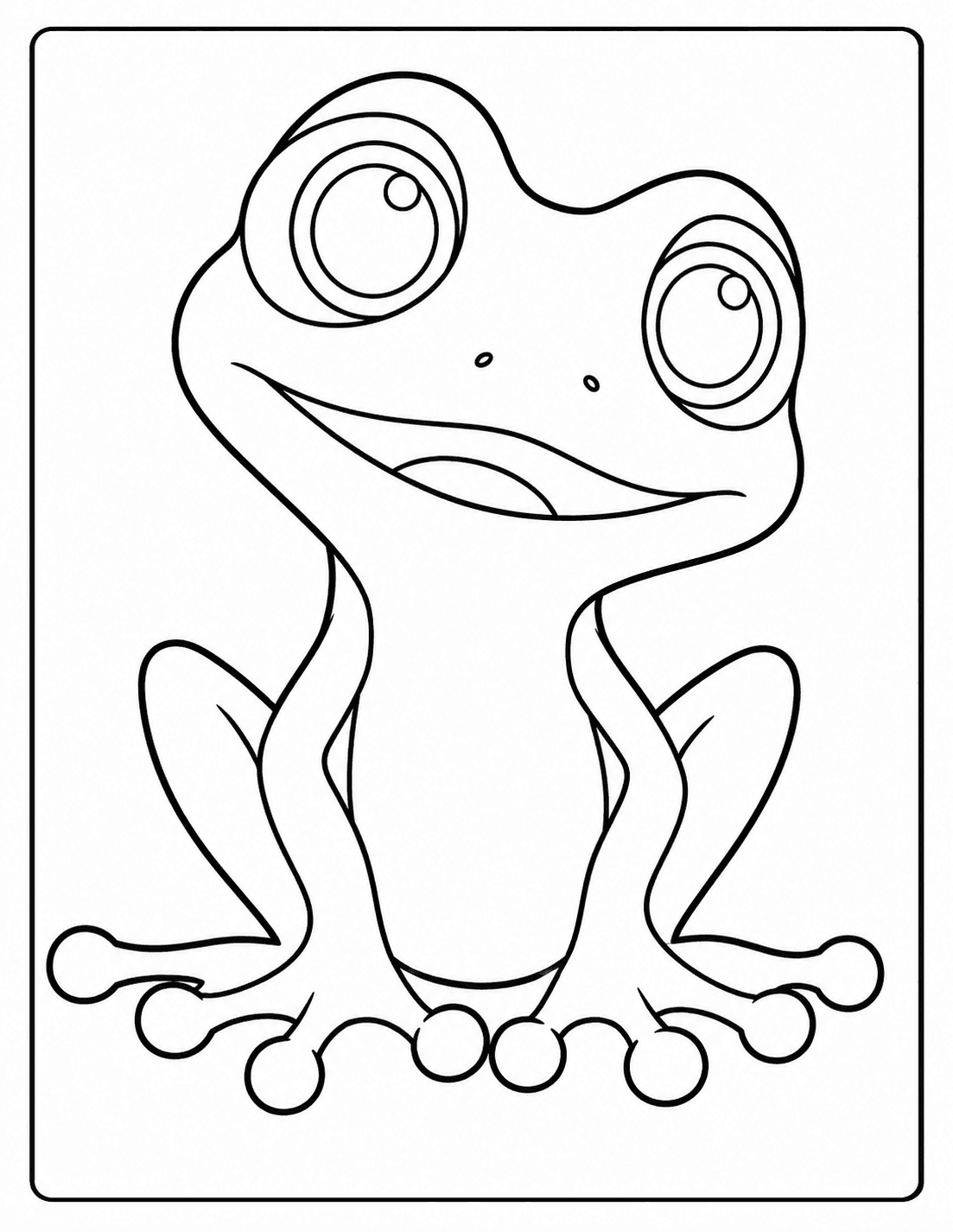 Dibujo para colorear de Rana Flecha