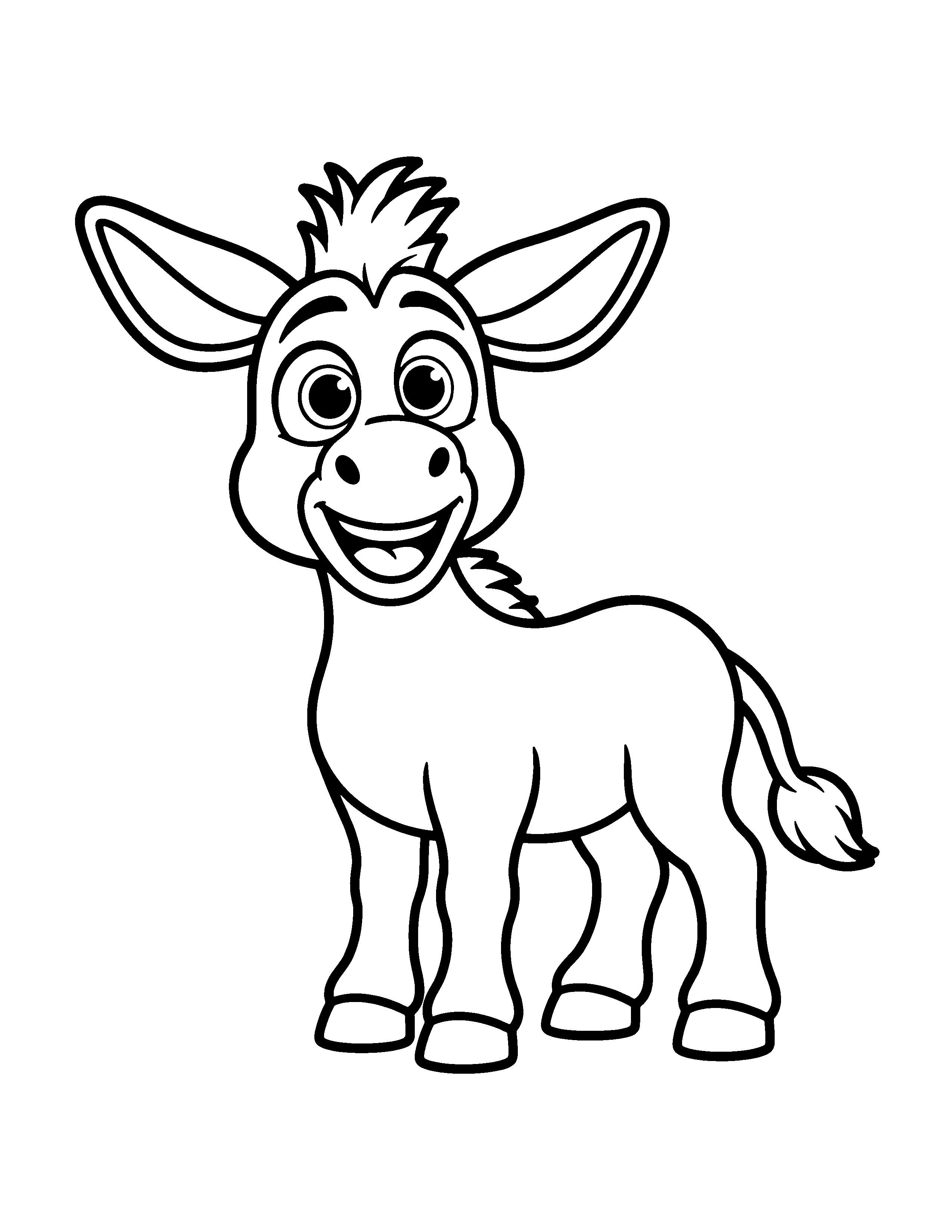 Dibujo para colorear de Burro del Pesebre